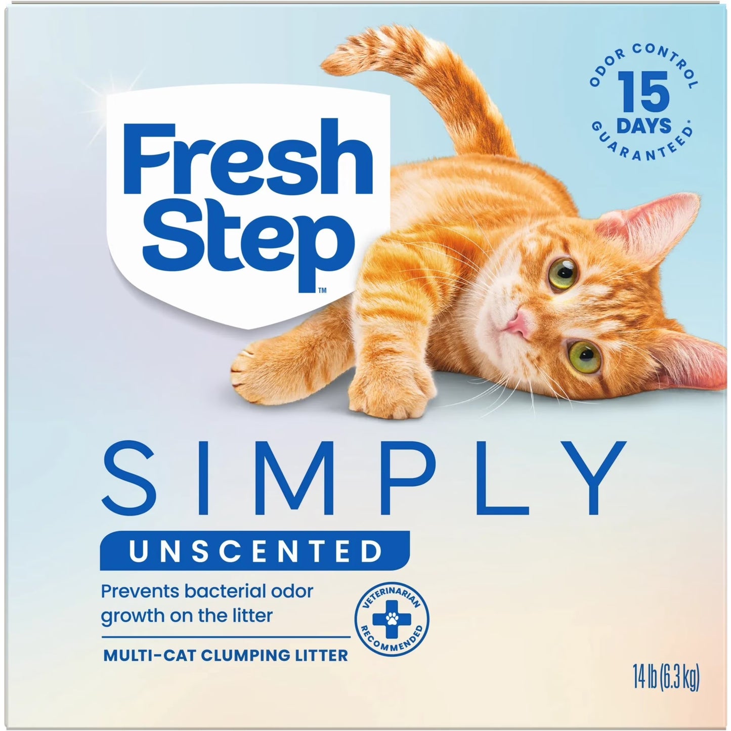 Simply Multi-Cat Clumping Cat Litter, Unscented, 14 Lb Box