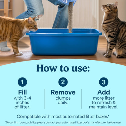 Simply Multi-Cat Clumping Cat Litter, Unscented, 14 Lb Box