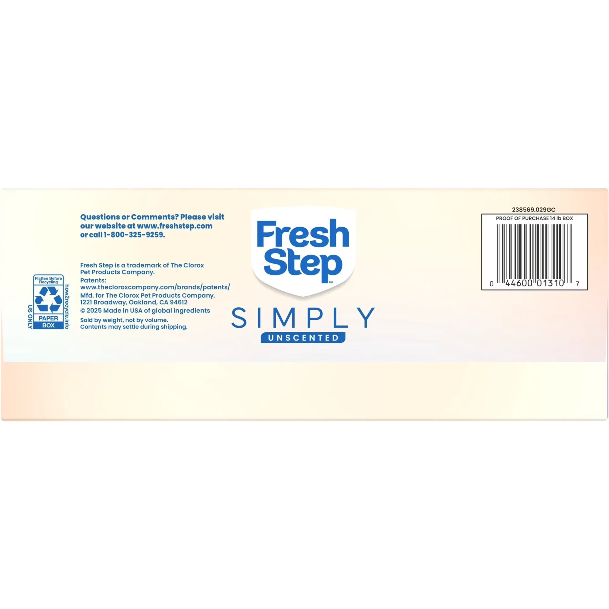 Simply Multi-Cat Clumping Cat Litter, Unscented, 14 Lb Box